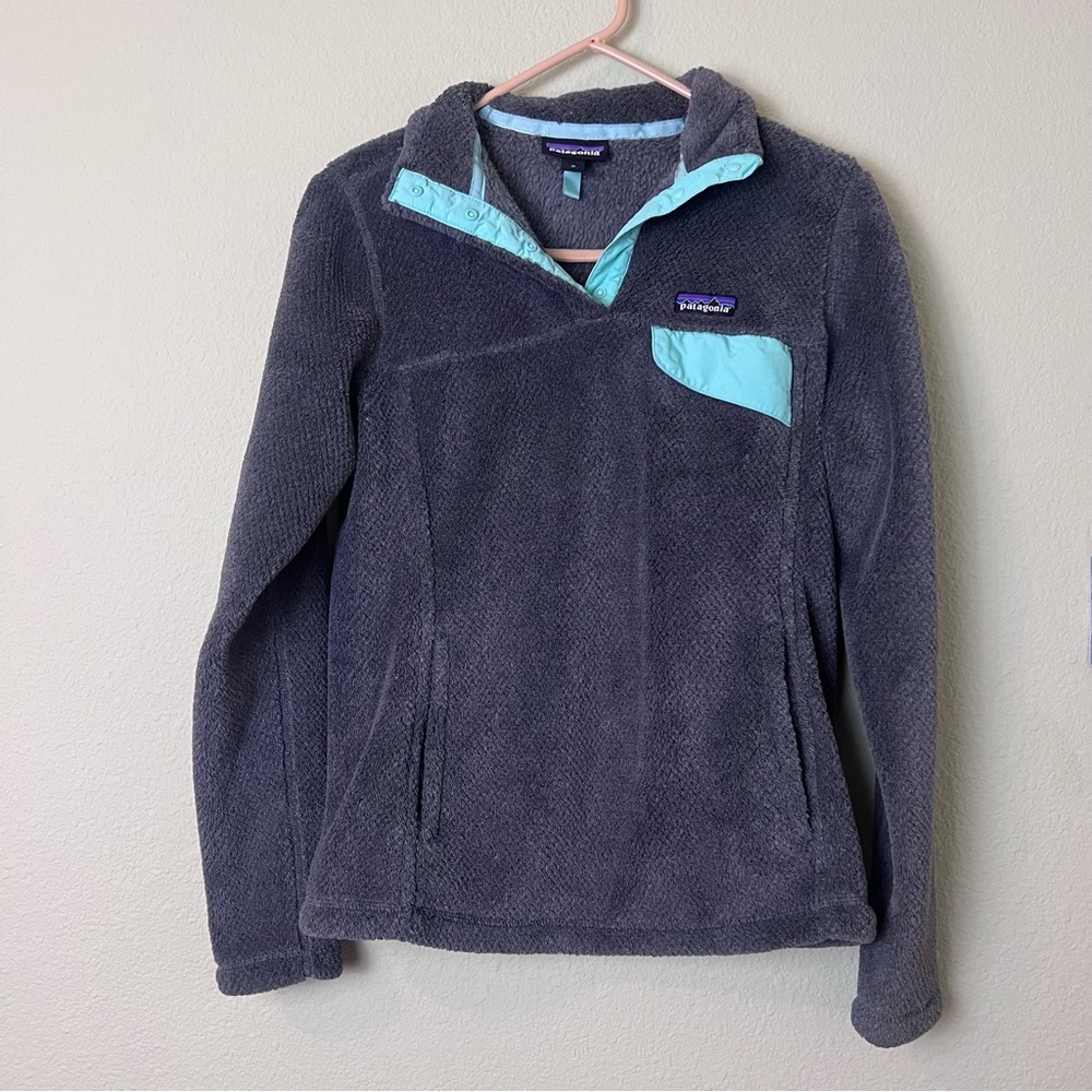 Patagonia Re-‎ Toll Snap Pullover grey and mint blue